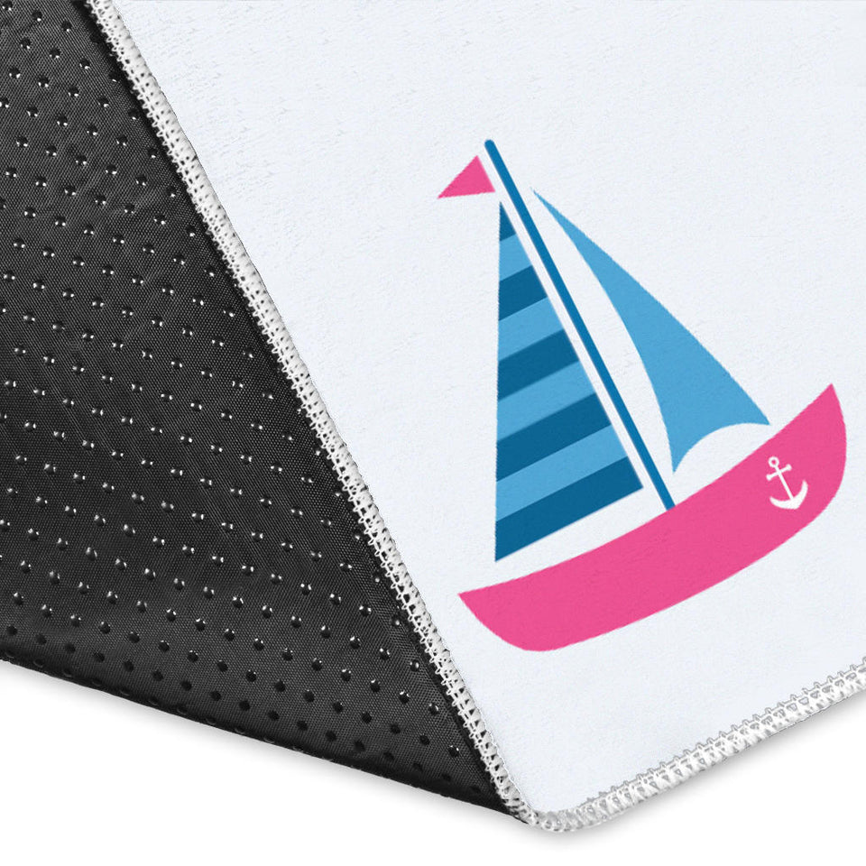 Sailboat Anchor Pattern Area Rug