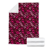 Lips Pattern Print Design 03 Premium Blanket