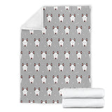 Bull Terrier Pattern Print Design 05 Premium Blanket