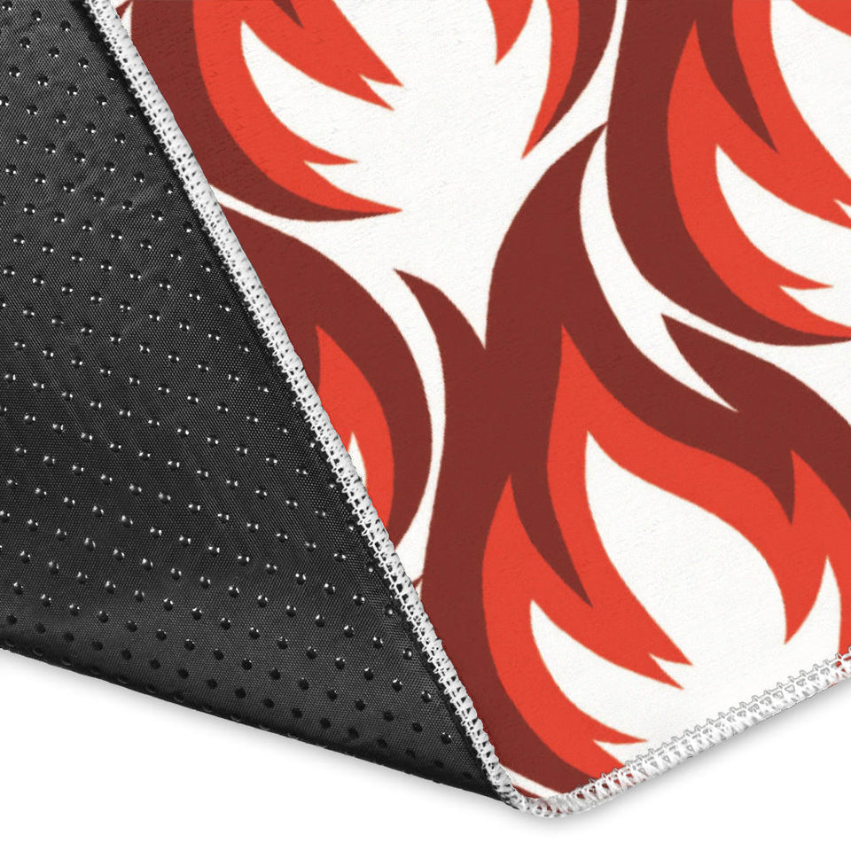 Fire Flame Symbol Design Pattern Area Rug