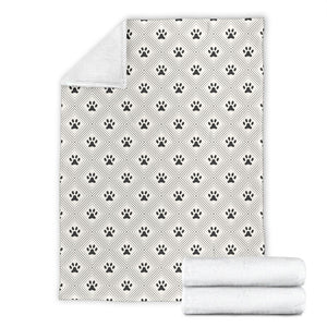 Dog Paws Pattern Print Design 03 Premium Blanket