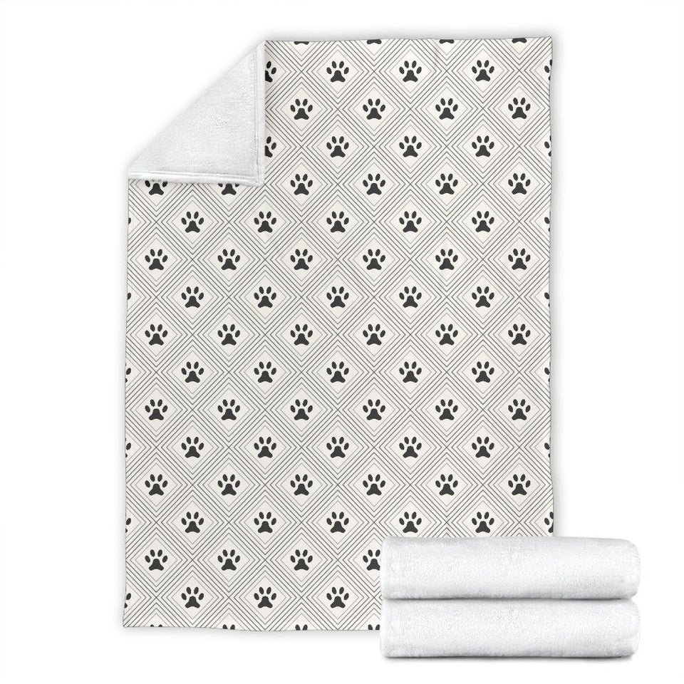 Dog Paws Pattern Print Design 03 Premium Blanket