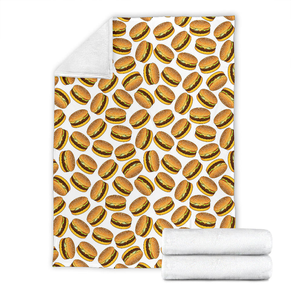 Hamburger Pattern Print Design 03 Premium Blanket