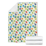 Chemistry Periodic Table Pattern Print Design 05 Premium Blanket
