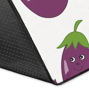 Eggplant Pattern Print Design 01 Area Rug