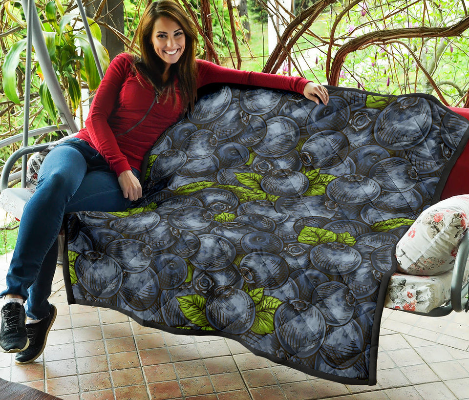 Blueberry Pattern Premium Quilt