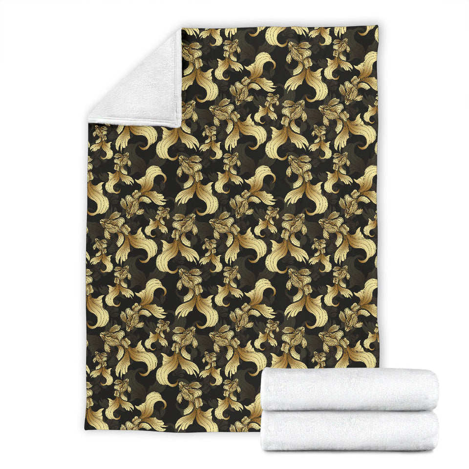 Goldfish Pattern Print Design 01 Premium Blanket