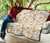 Lion Pattern Print Design 04 Premium Quilt
