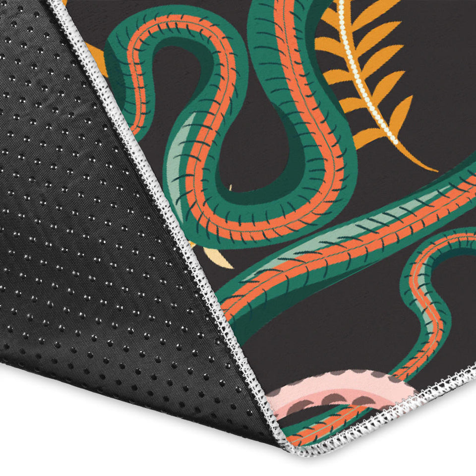 Colorful Snake Plant Pattern Area Rug