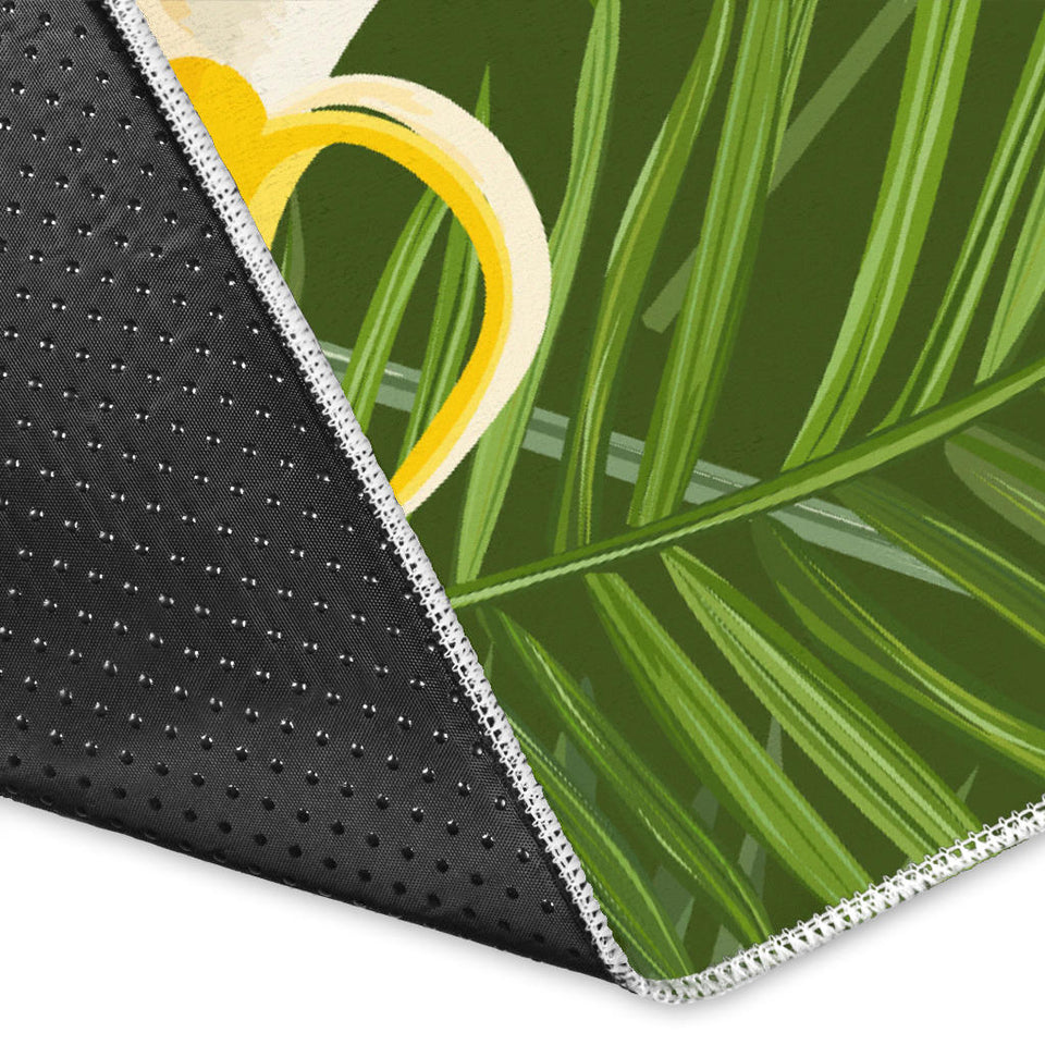 Banana Palm Leaves Pattern Area Rug