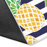 Pineapples Pattern Striped Background Area Rug