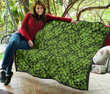 Green Hop Pattern Premium Quilt