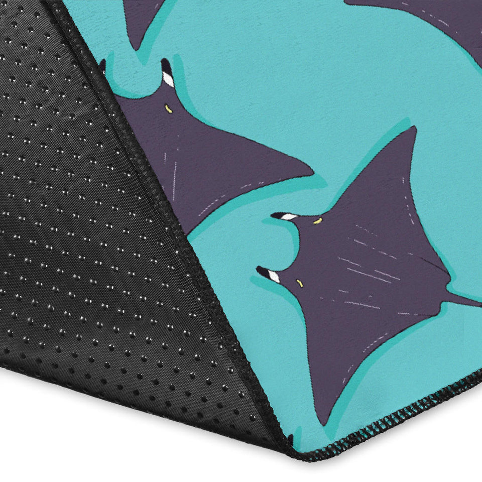 Stingray Pattern Print Design 02 Area Rug