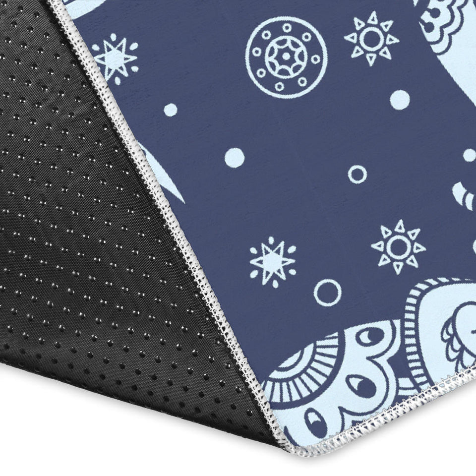 Elephant Tribal Design Pattern Area Rug