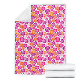 Hibiscus Pattern Print Design 01 Premium Blanket