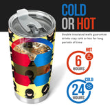 Cute Ninja Yellow Background Tumbler