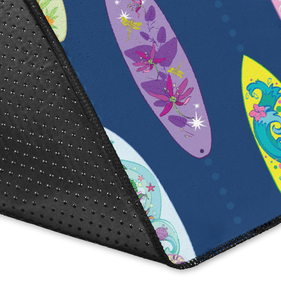 Surfboard Pattern Print Design 03 Area Rug