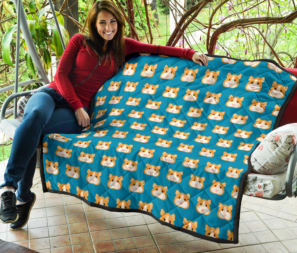 Guinea Pig Pattern Print Design 03 Premium Quilt