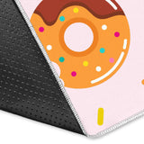 Donut Pattern Glaze Pink Background Area Rug