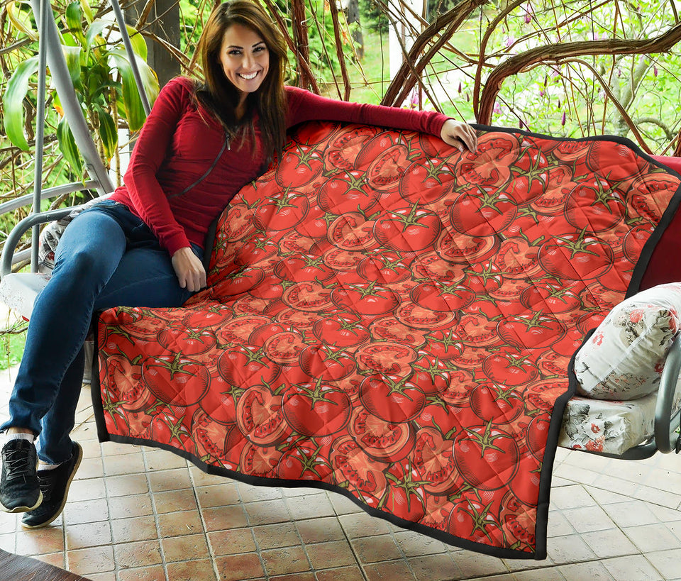 Red Tomato Pattern Premium Quilt