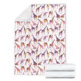 Giraffe Pattern Print Design 02 Premium Blanket