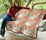 Cocoa Beans Cocoa Tree Pattern Premium Quilt