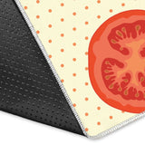 Tomato Dot Background Area Rug