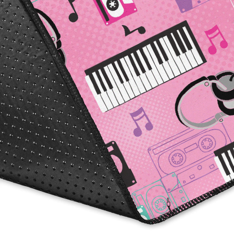 Piano Pattern Print Design 01 Area Rug