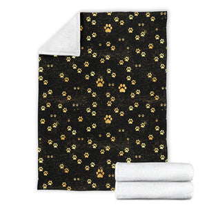 Dog Paws Pattern Print Design 05 Premium Blanket