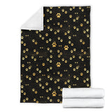 Dog Paws Pattern Print Design 05 Premium Blanket