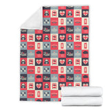 British Pattern Print Design 05 Premium Blanket
