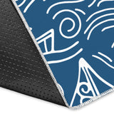 Hand Drawn Sailboat Pattern Area Rug