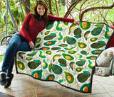 Avocado Design Pattern Premium Quilt