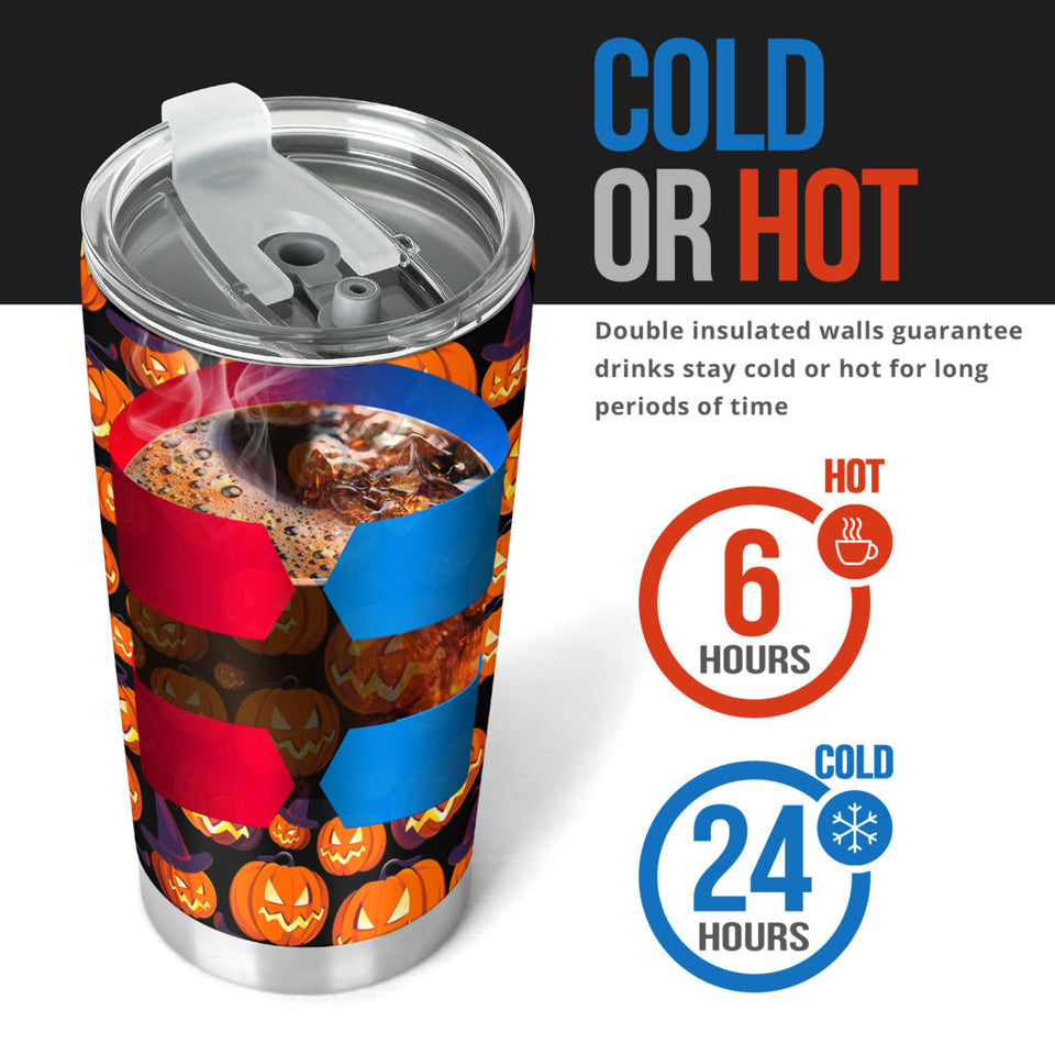 Halloween Pumpkin Pattern Tumbler