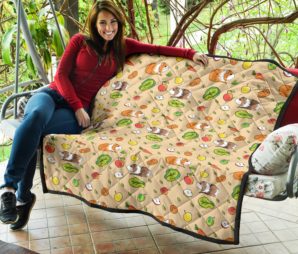 Guinea Pig Pattern Print Design 05 Premium Quilt