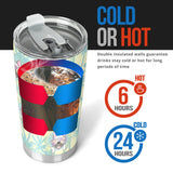 French Bulldog Hawaii Blackground Tumbler