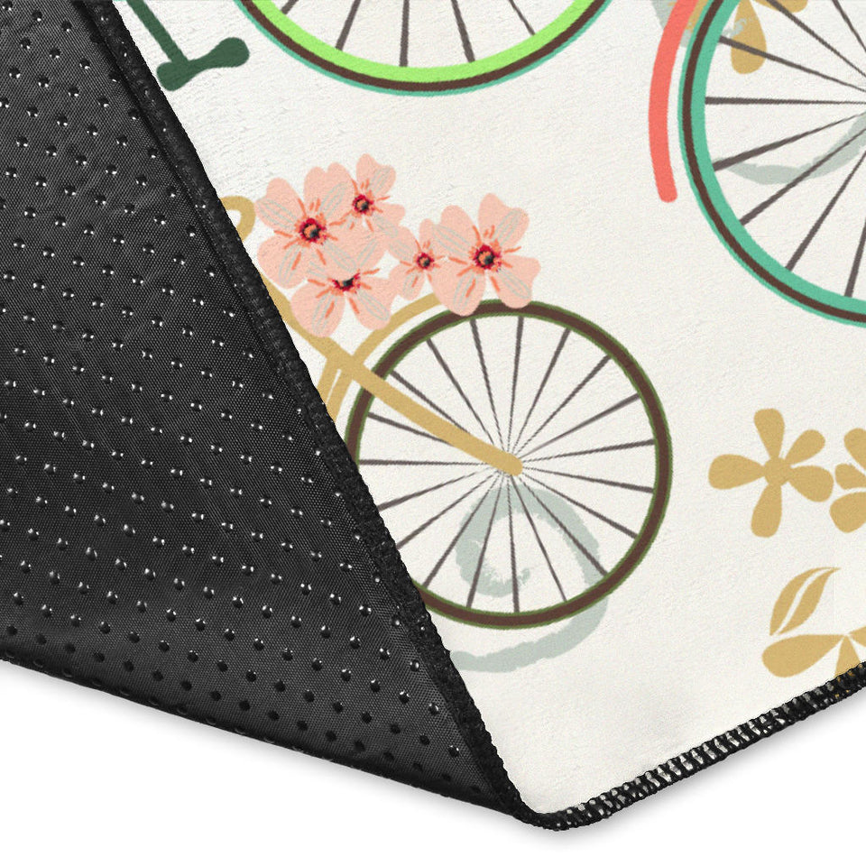 Bicycle Pattern Print Design 05 Area Rug