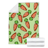 Carrot Pattern Print Design 05 Premium Blanket