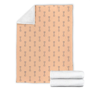 Engine Piston Cream Background Pattern Print Design 04 Premium Blanket