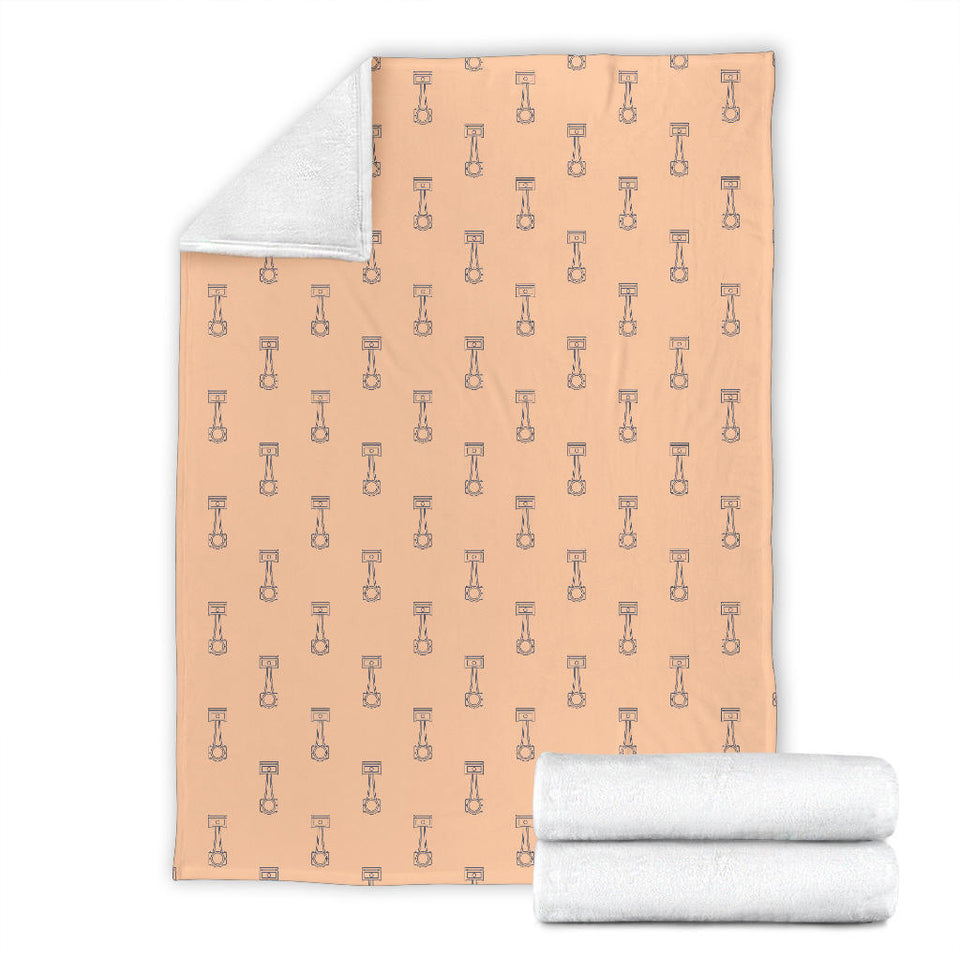 Engine Piston Cream Background Pattern Print Design 04 Premium Blanket