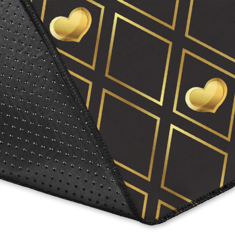 Casino Cards Suits Pattern Print Design 01 Area Rug