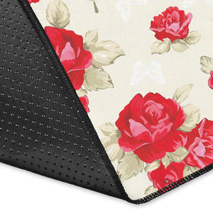 Rose Pattern Print Design 01 Area Rug