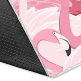 Pink Flamingos Pattern Background Area Rug