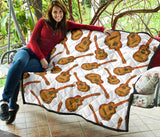 Paint Guitar Pattern Premium Quilt