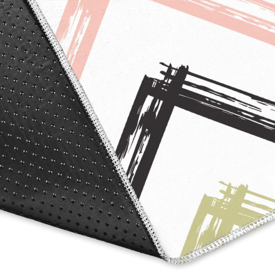 Zigzag  Chevron Paint Pattern Area Rug