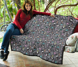 Ostrich Pattern Print Design 01 Premium Quilt
