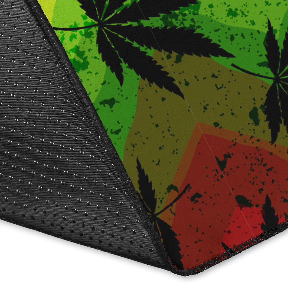 Canabis Marijuana Weed Pattern Print Design 03 Area Rug