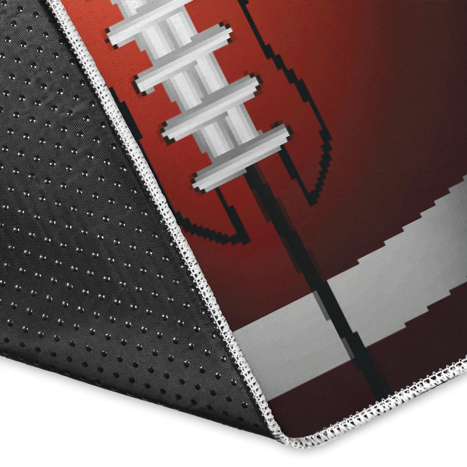 American Football Ball Design Pattern Area Rug