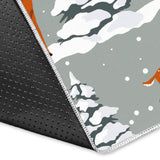 Beautiful Deers Winter Christmas Area Rug