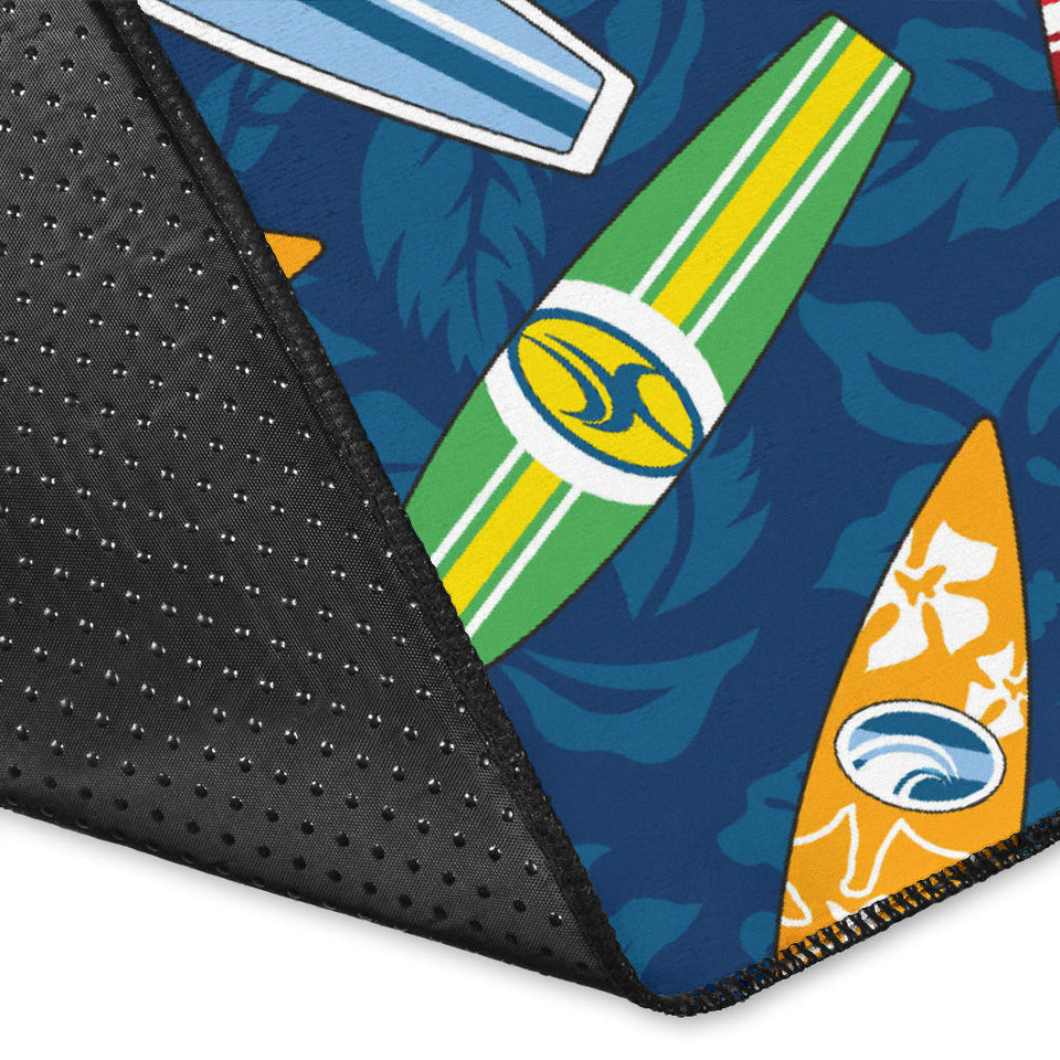 Surfboard Pattern Print Design 01 Area Rug